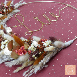 La terracotta - Dried flower wall wreath