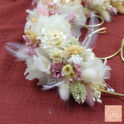 La Voluptueuse - Couronne murale de fleurs séchées/stabilisées