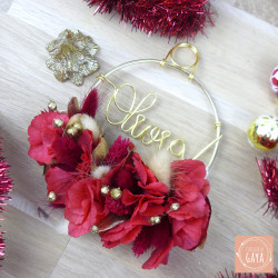 Éclair - Boule de fleurs séchées - Édition Noël