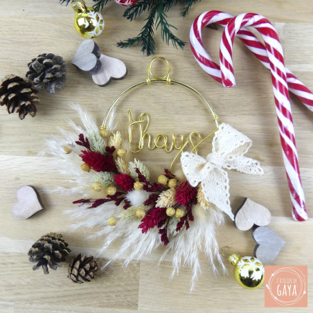 Comète - Boule de fleurs séchées - Édition Noël