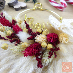 Comète - Boule de fleurs séchées - Édition Noël