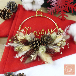Fringant - Boule de fleurs séchées - Édition Noël