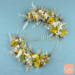 La marguerite - Dried flower wall wreath