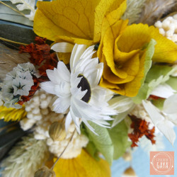 La marguerite - Couronne murale de fleurs séchées/stabilisées