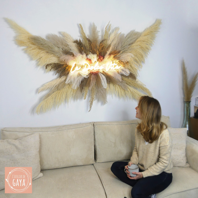 XXL pampas wall - Greater than 1 meter