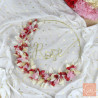 Rose - Couronne murale de fleurs séchées/stabilisées