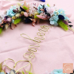 La printanière - Couronne murale de fleurs séchées/stabilisées