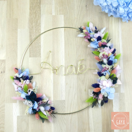 La printanière - Dried flower wall wreath