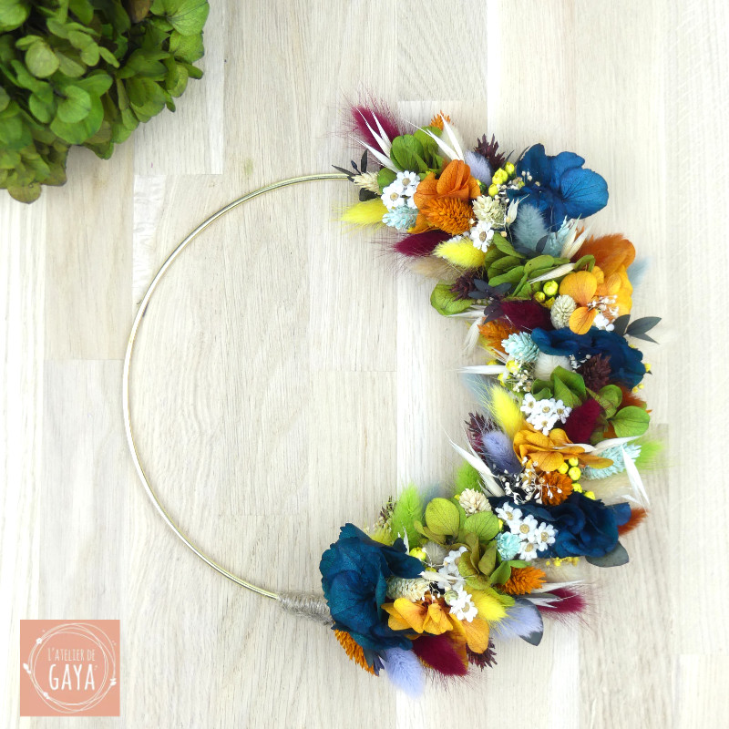 La tropicale - Dried flower wall wreath