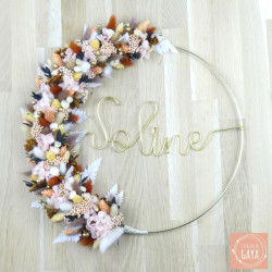 La poétique - Couronne murale de fleurs séchées/stabilisées