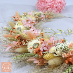 L'authentique - Couronne murale de fleurs séchées/stabilisées