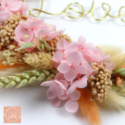 L'authentique - Couronne murale de fleurs séchées/stabilisées