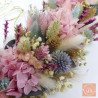 Lucia - Couronne murale de fleurs séchées/stabilisées