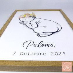 Paloma  - Tableau fleuri nourrisson