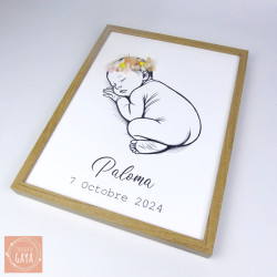 Paloma - Infant flower painting