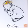 Paloma - Infant flower painting