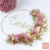 Emie - Couronne murale de fleurs séchées/stabilisées