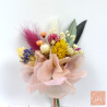 La colorée – Boutonnière en fleurs séchées multicolores