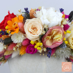 La Frida Kahlo – Couronne de tête en fleurs séchées pour cérémonies