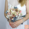 Pastel Bliss – Blush Pink and Ivory Dried Flower Bridal Bouquet
