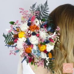 Tropical Escape – Multicolored Dried Flower Bridal Bouquet