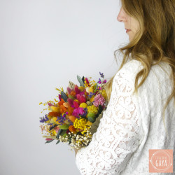 Tropical Punch – Multicolored Dried Flower Bridal Bouquet