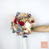 Romantic dried flower arrangement for an elegant and timeless wedding.