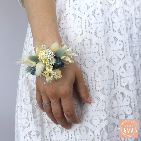 Le céladon - Flower bangle bracelet