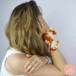 la strelitzia - Custom floral bangle bracelet