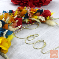 L'étincelante - Dried flower wall wreath