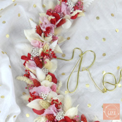 Rose - Dried flower wall wreath