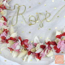 Rose - Dried flower wall wreath